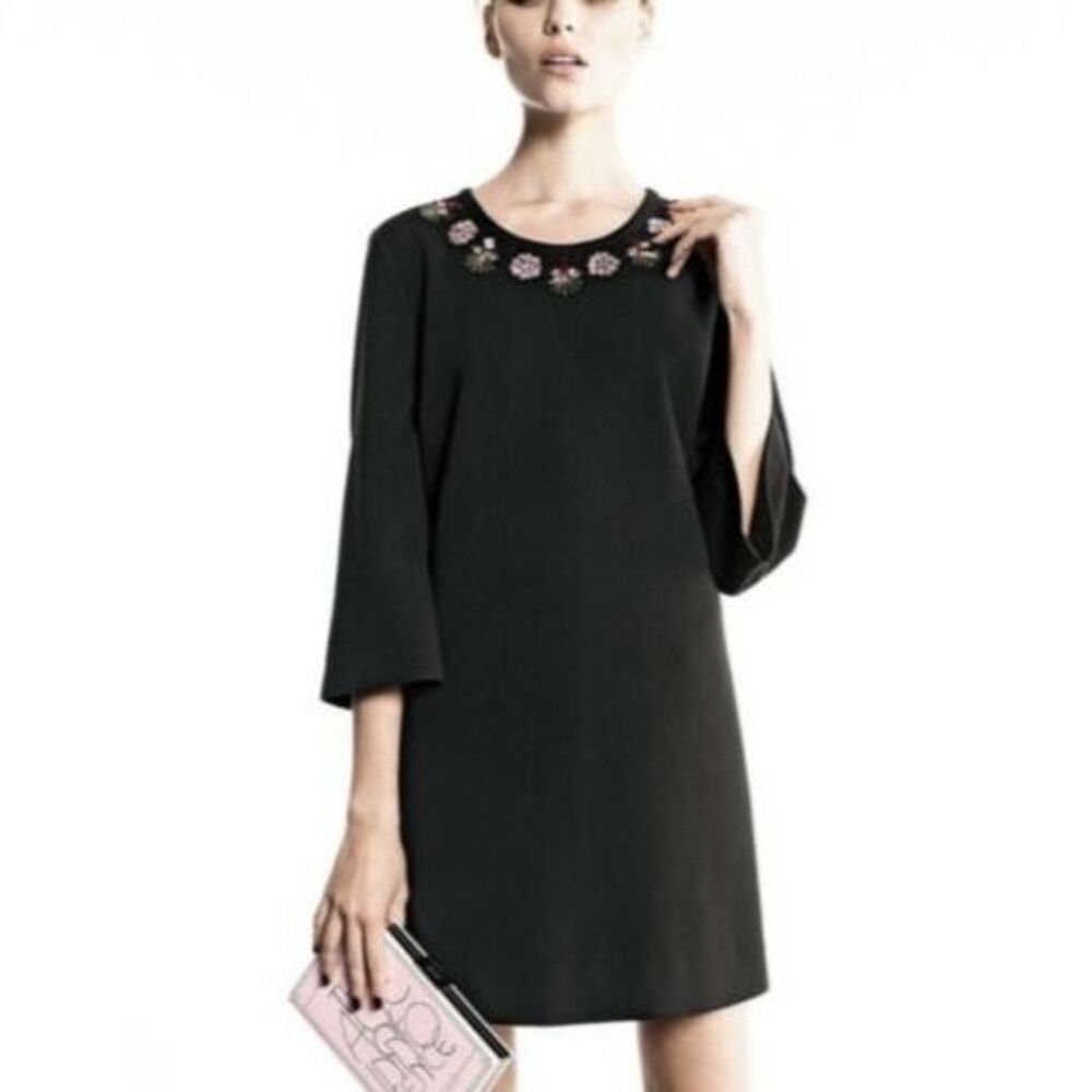 Kate Spade Lucy Embellished Shift Dress Black 2